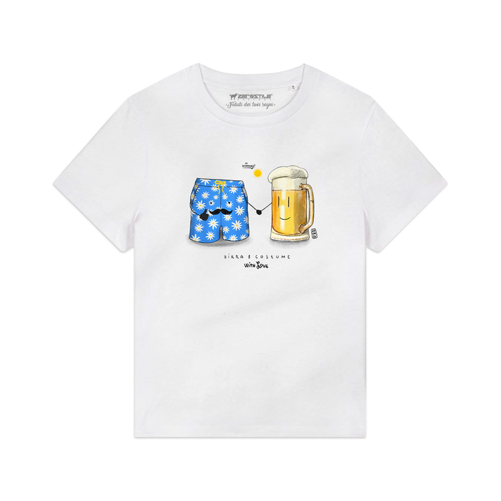 T Shirt donna - Costume e Birra - With Love